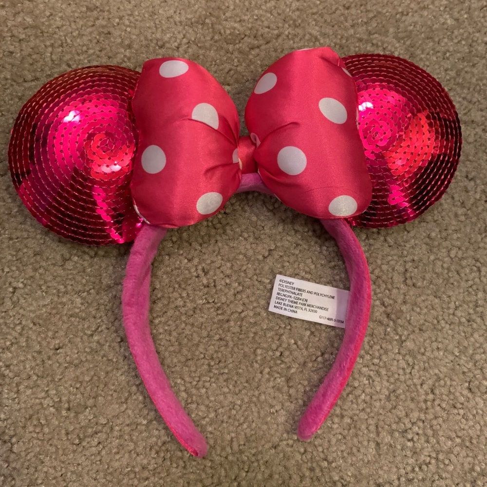 Disney Adult Minnie Ears Headband Pink